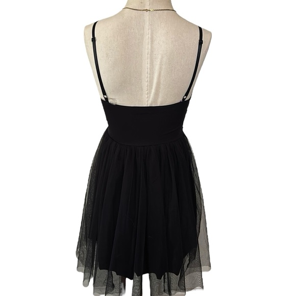 OLIVE TREE💫 Women’s Black Lace Spaghetti Strap Midi Evening Dress - Picture 3 of 15